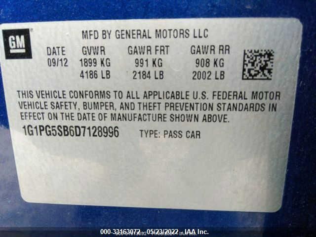 Photo 8 VIN: 1G1PG5SB6D7128996 - CHEVROLET CRUZE 