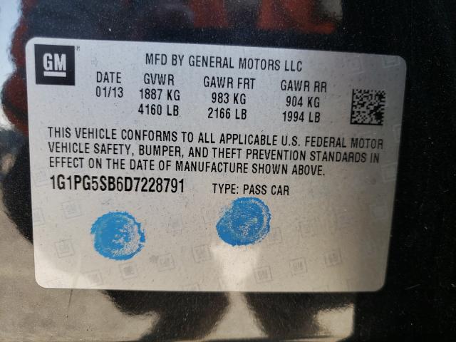 Photo 9 VIN: 1G1PG5SB6D7228791 - CHEVROLET CRUZE LTZ 