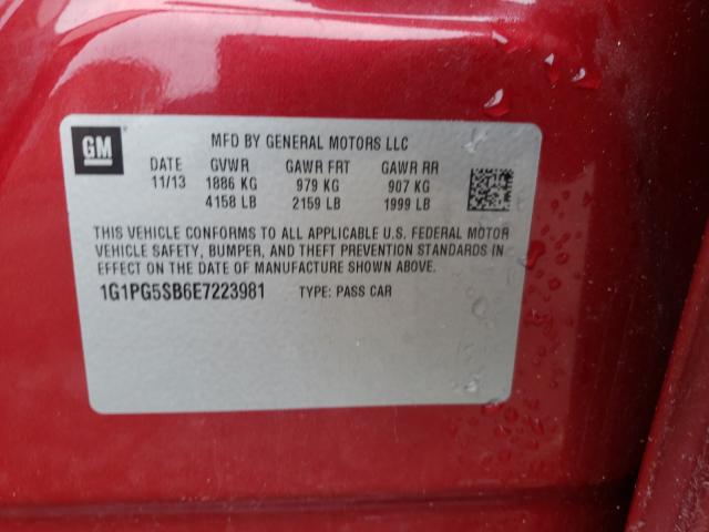 Photo 9 VIN: 1G1PG5SB6E7223981 - CHEVROLET CRUZE LTZ 