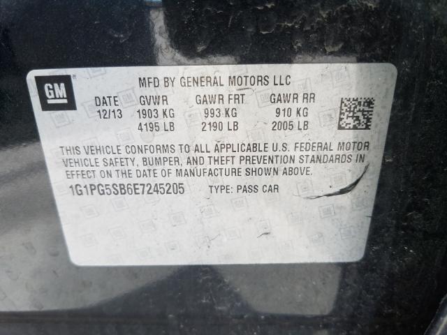 Photo 9 VIN: 1G1PG5SB6E7245205 - CHEVROLET CRUZE LTZ 