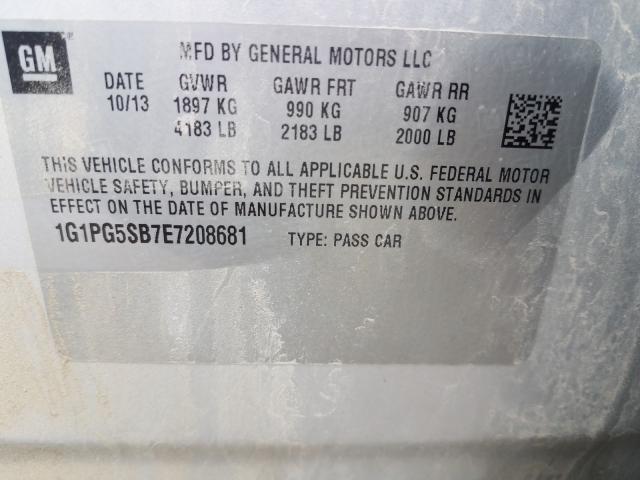 Photo 9 VIN: 1G1PG5SB7E7208681 - CHEVROLET CRUZE LTZ 