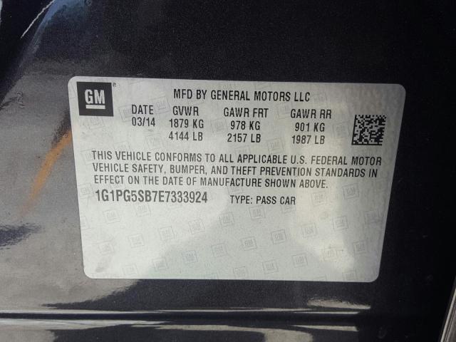 Photo 9 VIN: 1G1PG5SB7E7333924 - CHEVROLET CRUZE LTZ 