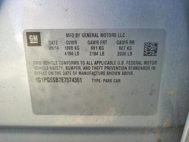 Photo 9 VIN: 1G1PG5SB7E7374361 - CHEVROLET CRUZE LTZ 