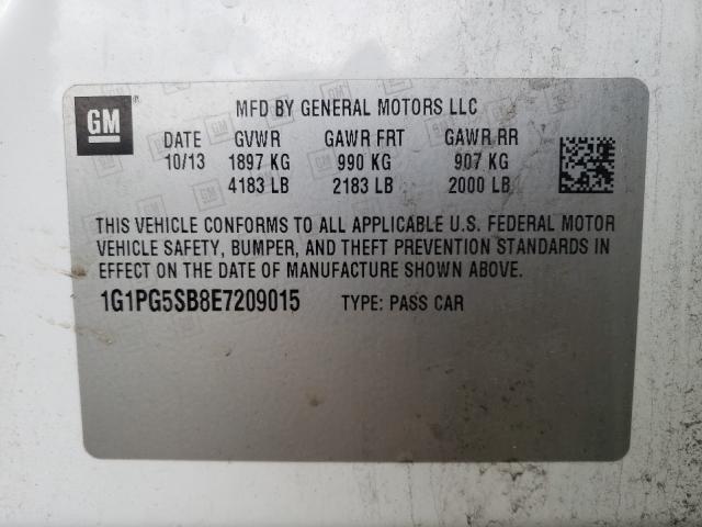 Photo 9 VIN: 1G1PG5SB8E7209015 - CHEVROLET CRUZE LTZ 