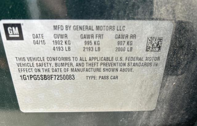 Photo 9 VIN: 1G1PG5SB8F7250083 - CHEVROLET CRUZE LTZ 