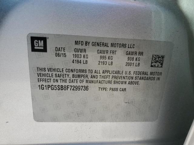 Photo 9 VIN: 1G1PG5SB8F7299736 - CHEVROLET CRUZE LTZ 