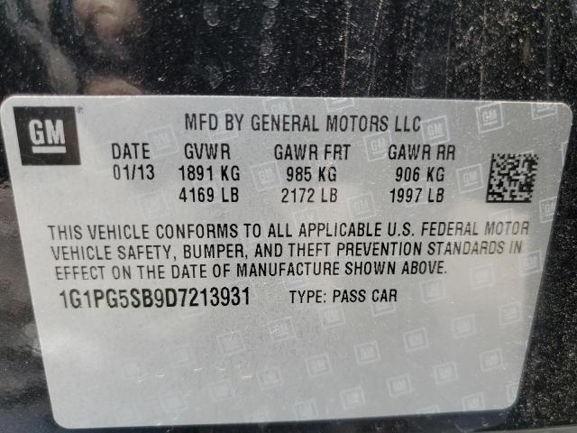 Photo 9 VIN: 1G1PG5SB9D7213931 - CHEVROLET CRUZE LTZ 