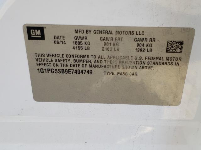 Photo 9 VIN: 1G1PG5SB9E7404749 - CHEVROLET CRUZE LTZ 