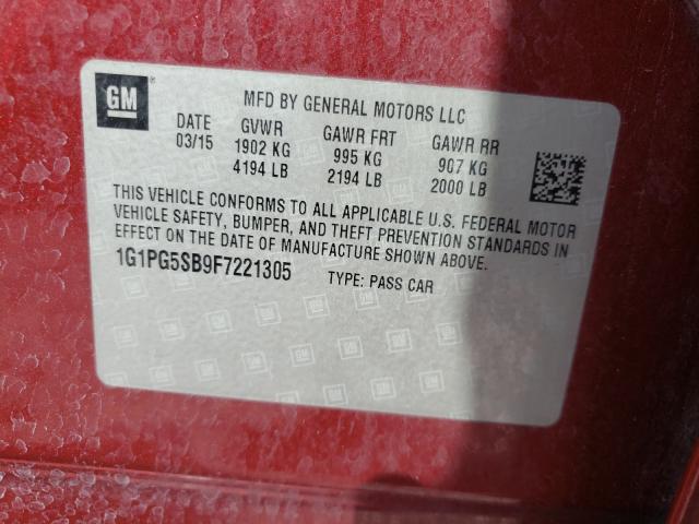 Photo 9 VIN: 1G1PG5SB9F7221305 - CHEVROLET CRUZE LTZ 