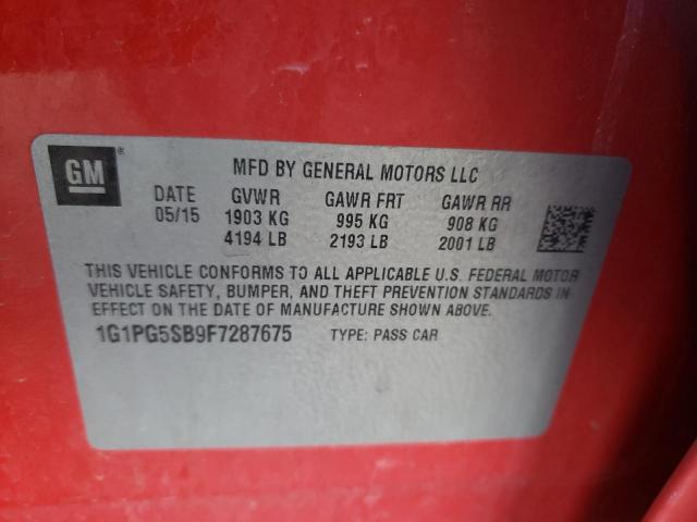 Photo 9 VIN: 1G1PG5SB9F7287675 - CHEVROLET CRUZE LTZ 