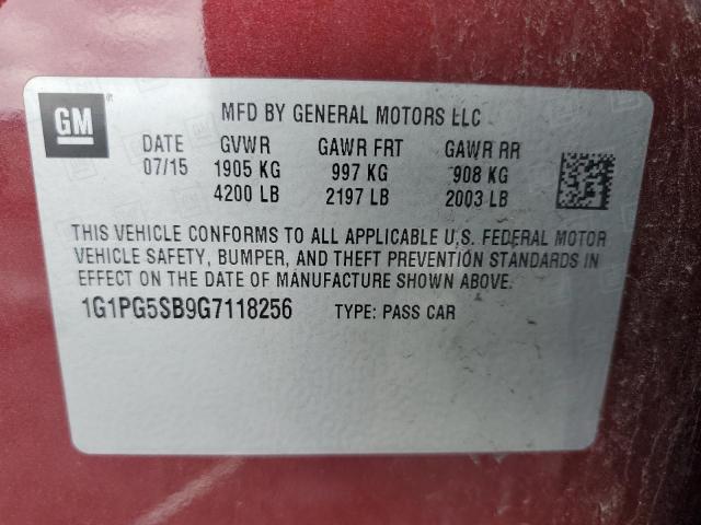 Photo 9 VIN: 1G1PG5SB9G7118256 - CHEVROLET CRUZE LIMI 