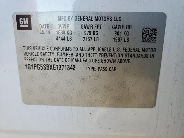 Photo 11 VIN: 1G1PG5SBXE7371342 - CHEVROLET CRUZE LTZ 