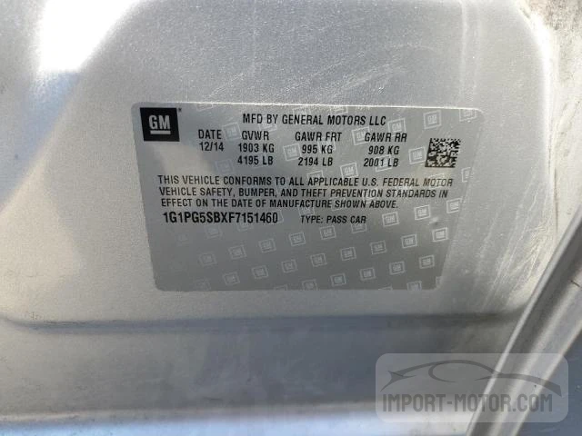 Photo 11 VIN: 1G1PG5SBXF7151460 - CHEVROLET CRUZE 