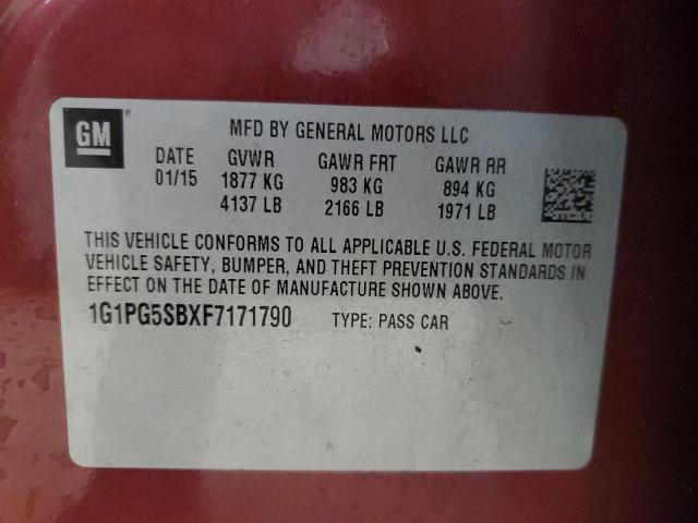 Photo 11 VIN: 1G1PG5SBXF7171790 - CHEVROLET CRUZE 