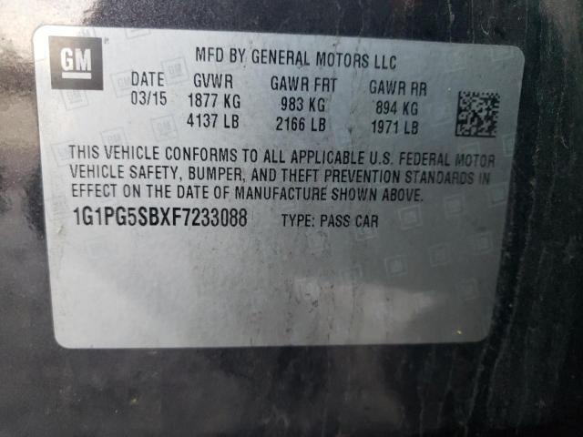 Photo 9 VIN: 1G1PG5SBXF7233088 - CHEVROLET CRUZE LTZ 