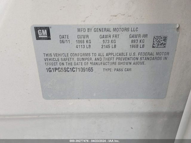 Photo 8 VIN: 1G1PG5SC1C7109165 - CHEVROLET CRUZE 