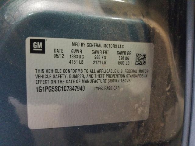 Photo 9 VIN: 1G1PG5SC1C7347940 - CHEVROLET CRUZE LT 