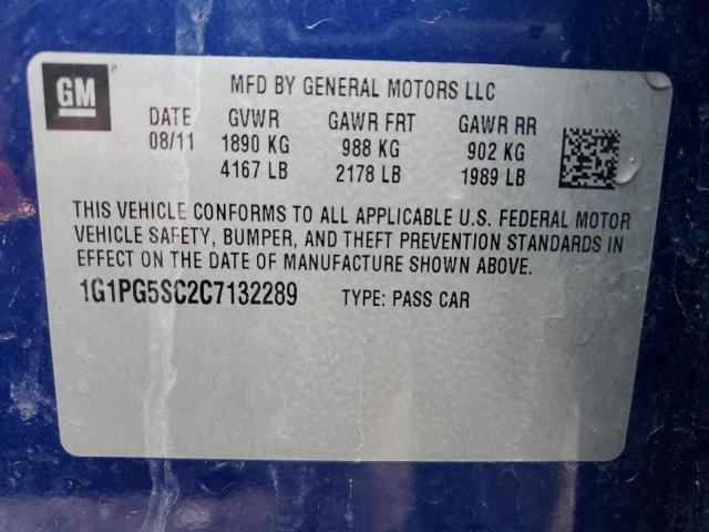 Photo 12 VIN: 1G1PG5SC2C7132289 - CHEVROLET CRUZE 