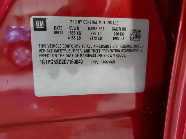 Photo 11 VIN: 1G1PG5SC2C7169049 - CHEVROLET CRUZE LT 