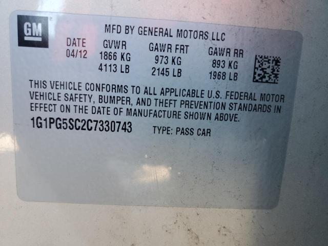 Photo 11 VIN: 1G1PG5SC2C7330743 - CHEVROLET CRUZE 