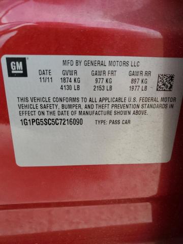 Photo 11 VIN: 1G1PG5SC5C7216090 - CHEVROLET CRUZE 