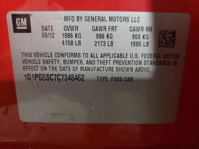 Photo 11 VIN: 1G1PG5SC7C7348462 - CHEVROLET CRUZE 