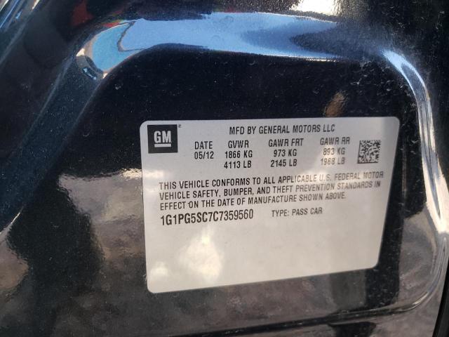 Photo 9 VIN: 1G1PG5SC7C7359560 - CHEVROLET CRUZE LT 