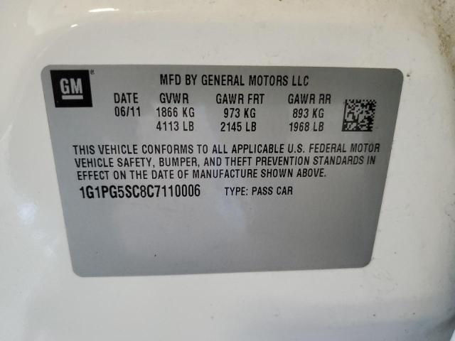 Photo 11 VIN: 1G1PG5SC8C7110006 - CHEVROLET CRUZE LT 