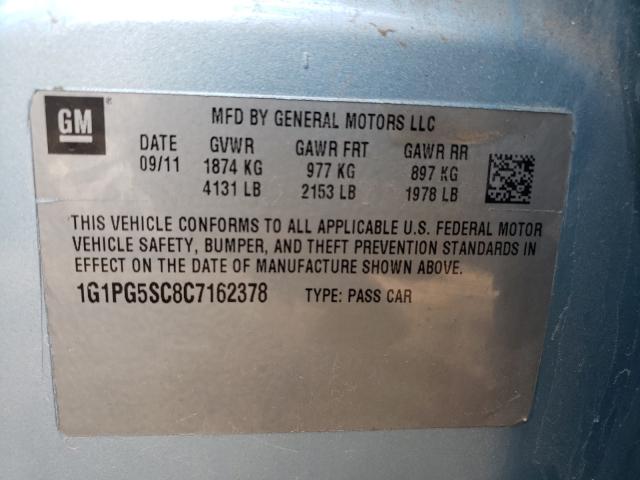 Photo 9 VIN: 1G1PG5SC8C7162378 - CHEVROLET CRUZE LT 