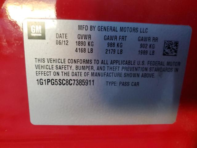 Photo 11 VIN: 1G1PG5SC8C7385911 - CHEVROLET CRUZE 