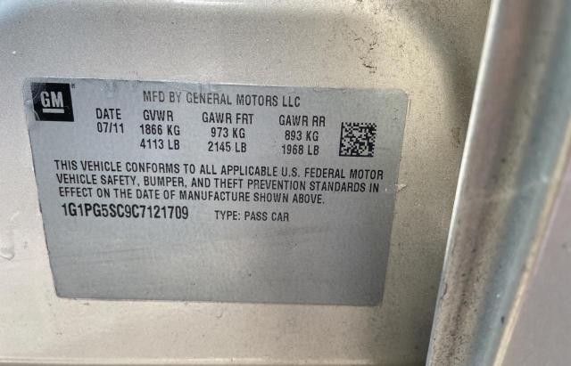 Photo 9 VIN: 1G1PG5SC9C7121709 - CHEVROLET CRUZE LT 