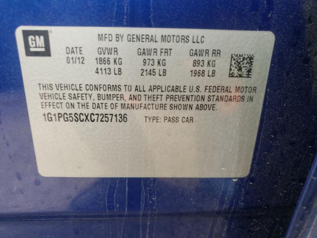 Photo 9 VIN: 1G1PG5SCXC7257136 - CHEVROLET CRUZE LT 