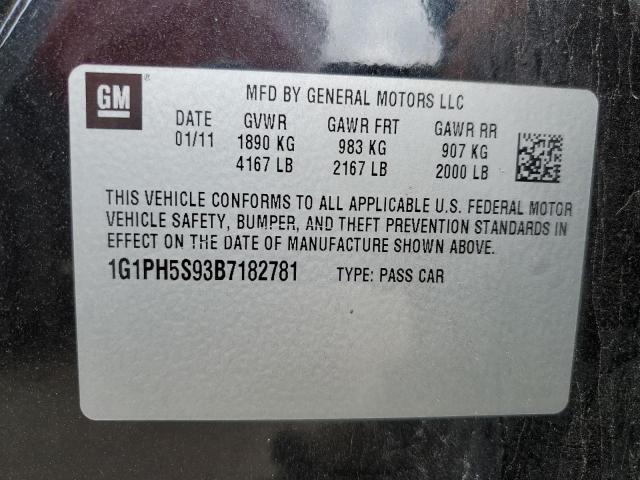 Photo 11 VIN: 1G1PH5S93B7182781 - CHEVROLET CRUZE 