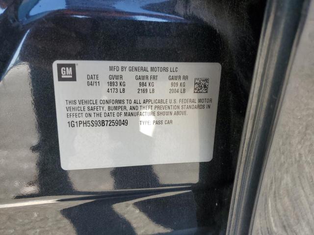 Photo 11 VIN: 1G1PH5S93B7259049 - CHEVROLET CRUZE LTZ 