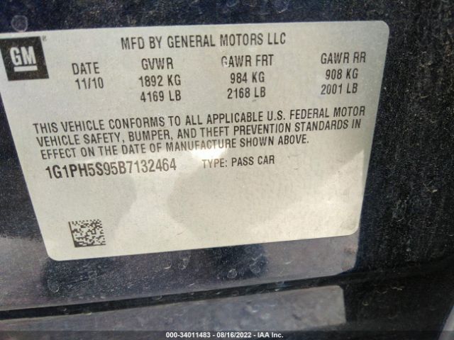 Photo 8 VIN: 1G1PH5S95B7132464 - CHEVROLET CRUZE 