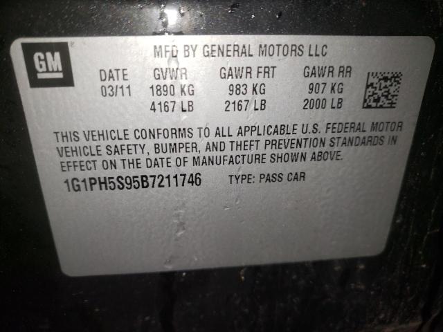 Photo 9 VIN: 1G1PH5S95B7211746 - CHEVROLET CRUZE LTZ 