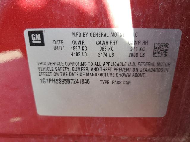 Photo 9 VIN: 1G1PH5S95B7241846 - CHEVROLET CRUZE LTZ 