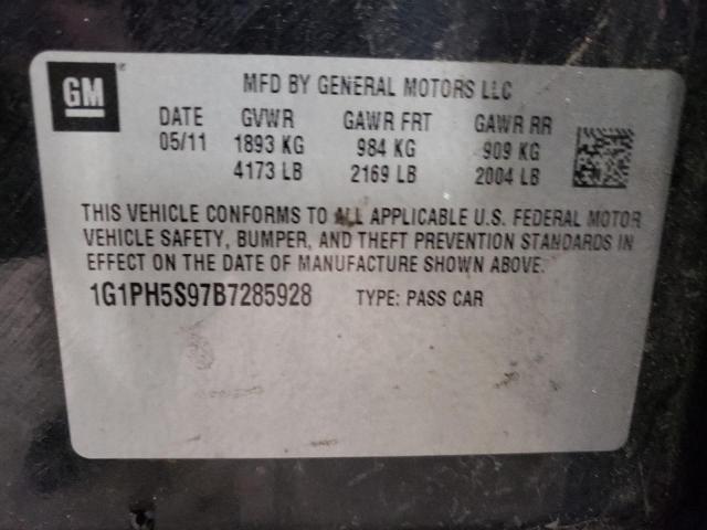 Photo 11 VIN: 1G1PH5S97B7285928 - CHEVROLET CRUZE LTZ 