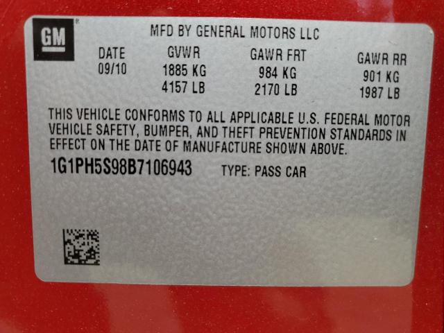 Photo 11 VIN: 1G1PH5S98B7106943 - CHEVROLET CRUZE 