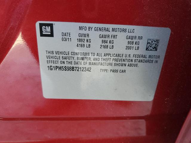 Photo 11 VIN: 1G1PH5S98B7212342 - CHEVROLET CRUZE LTZ 