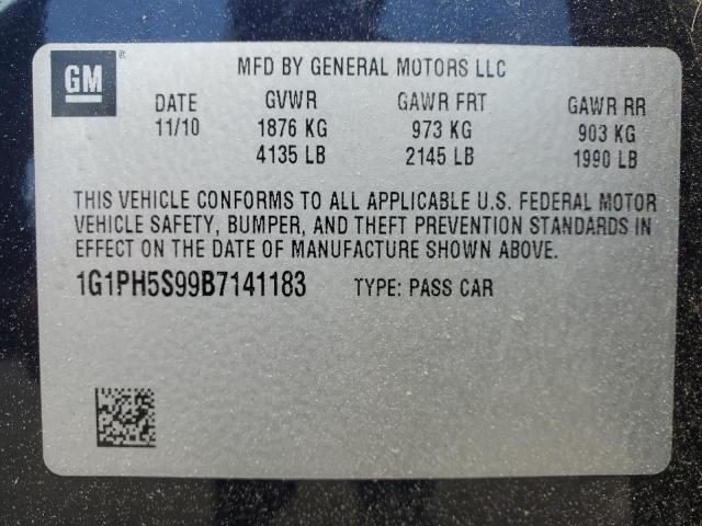 Photo 11 VIN: 1G1PH5S99B7141183 - CHEVROLET CRUZE 