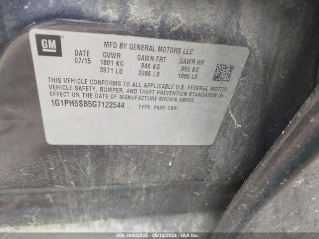 Photo 8 VIN: 1G1PH5SB5G7122544 - CHEVROLET CRUZE LIMITED 