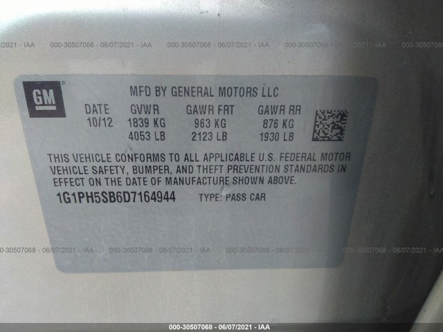 Photo 8 VIN: 1G1PH5SB6D7164944 - CHEVROLET CRUZE 