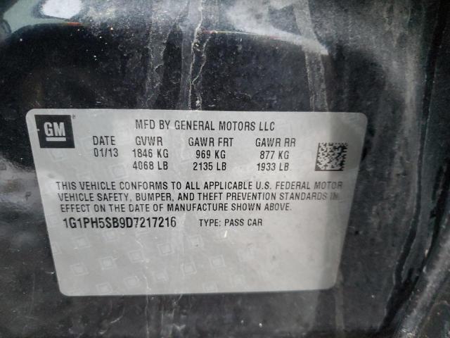 Photo 11 VIN: 1G1PH5SB9D7217216 - CHEVROLET CRUZE 