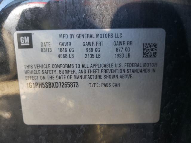 Photo 9 VIN: 1G1PH5SBXD7265873 - CHEVROLET CRUZE ECO 