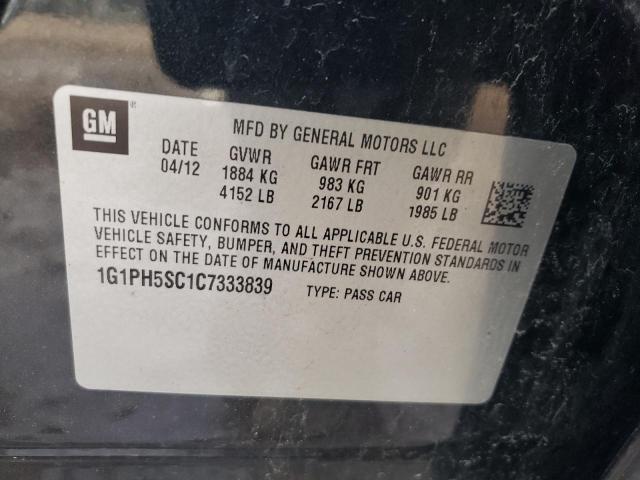 Photo 11 VIN: 1G1PH5SC1C7333839 - CHEVROLET CRUZE LTZ 