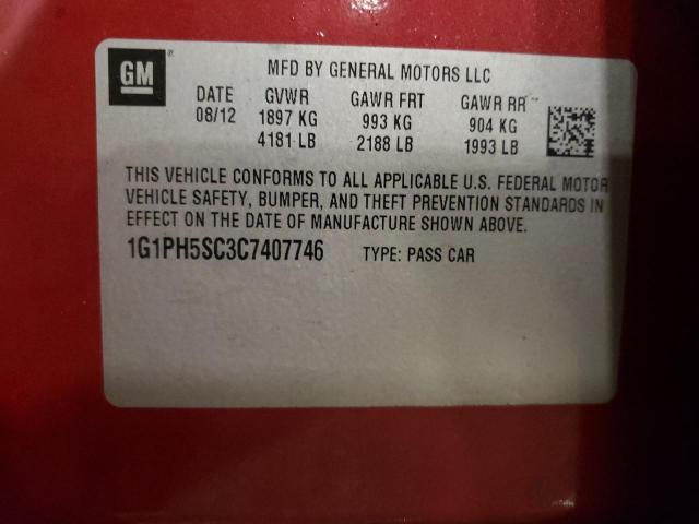 Photo 11 VIN: 1G1PH5SC3C7407746 - CHEVROLET CRUZE LTZ 