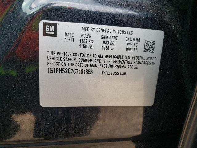 Photo 11 VIN: 1G1PH5SC7C7181355 - CHEVROLET CRUZE LTZ 