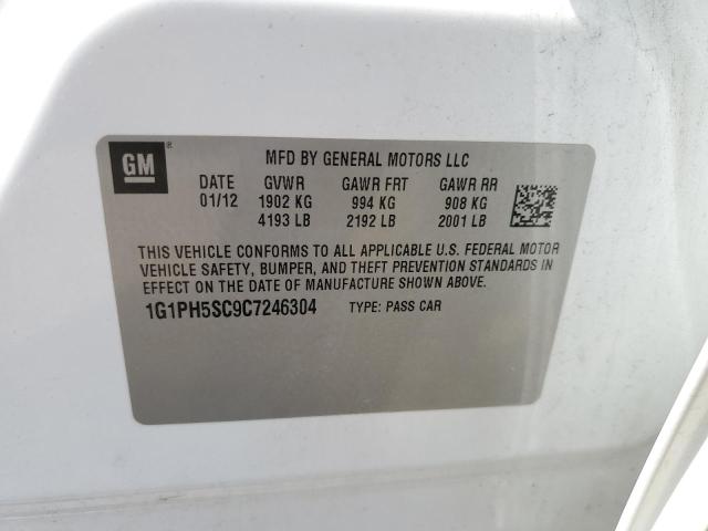 Photo 11 VIN: 1G1PH5SC9C7246304 - CHEVROLET CRUZE 