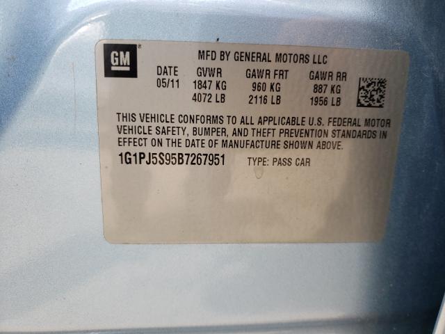 Photo 9 VIN: 1G1PJ5S95B7267951 - CHEVROLET CRUZE ECO 